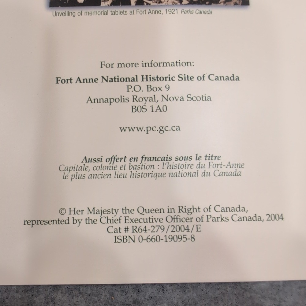 The Story of Fort Anne Canada‎ National Historic Site Booklet Parks Canada 2004 - Picture 3 of 3